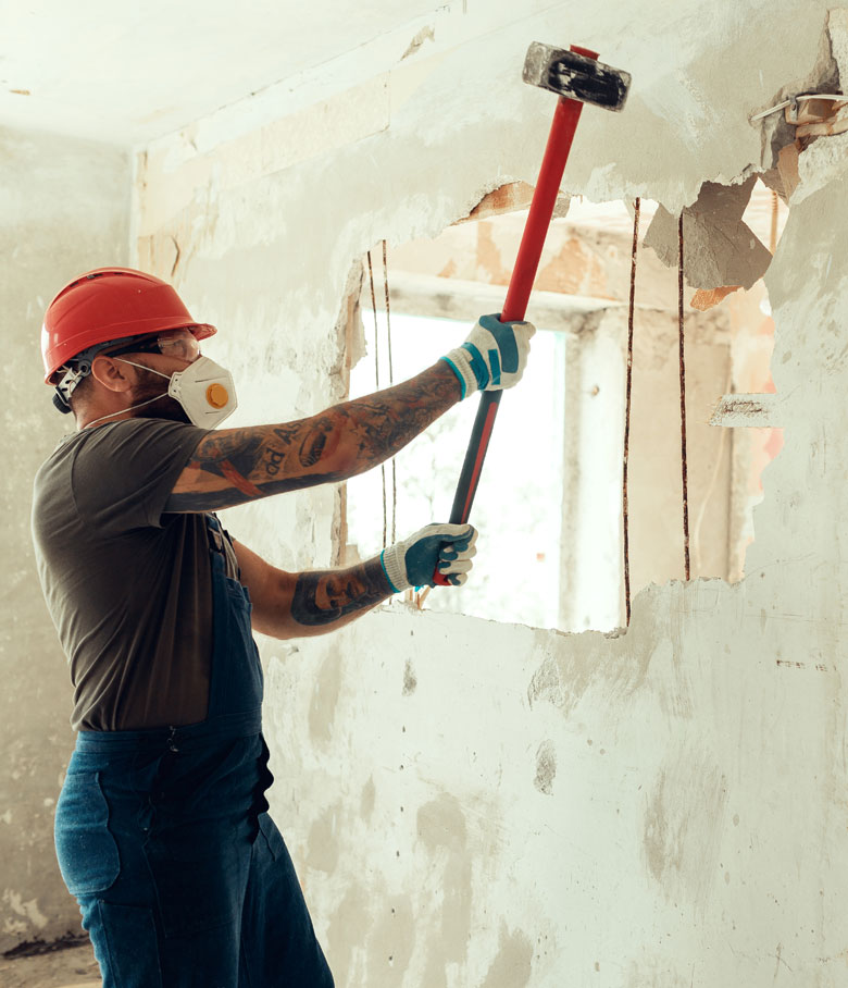 muur verwijderen weghalen